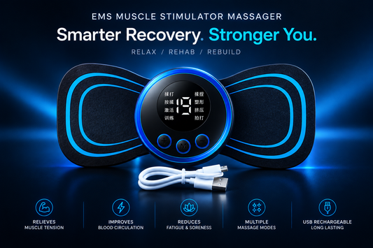 LCD Display EMS Neck  Electric Massager  8 Mode Pulse Muscle Stimulator Portable